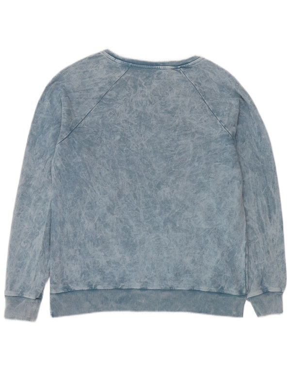 Best Company Mens Graphic Sweatshirt Jumper Large Blue Tie Dye Cotton