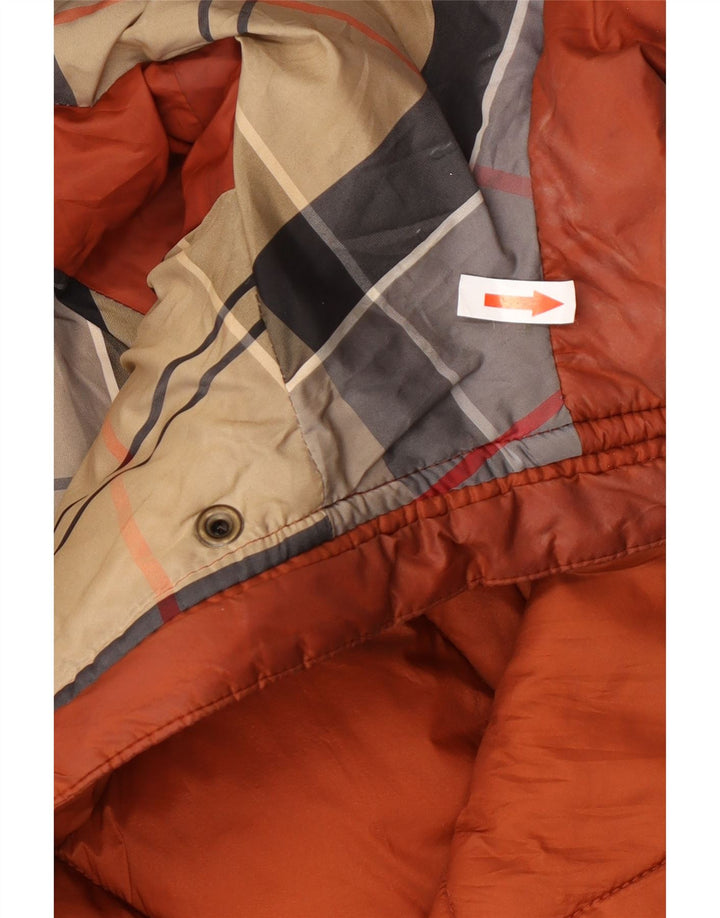 Женское длинное стеганое пальто с капюшоном Barbour UK 8, маленькое коричневое из полиамида