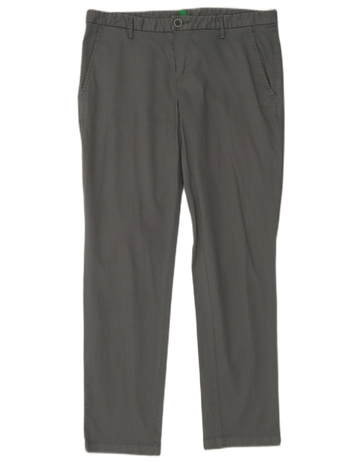 Женские узкие брюки чинос Benetton IT 42 Medium W32 L28 Серые