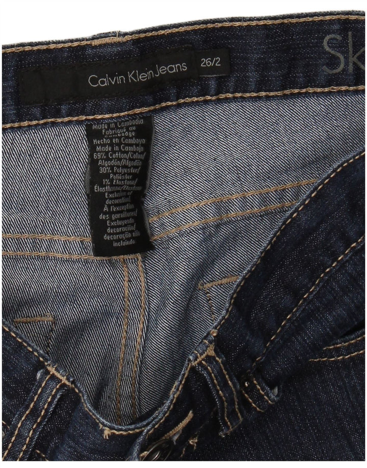 Женские джинсы скинни CALVIN KLEIN US 2 XS W26 L31 Темно-синие, хлопок