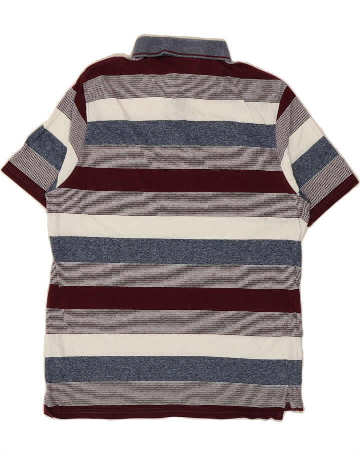 PIERRE CARDIN Mens Regular Fit Polo Shirt Large Multicoloured Striped Vintage Pierre Cardin and Second-Hand Pierre Cardin from Messina Hembry 