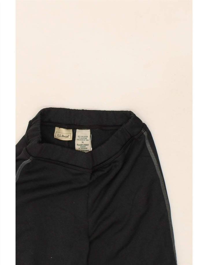 L.L.BEAN Girls Tracksuit Trousers 9-10 Years  Black Polyester Vintage L.L.Bean and Second-Hand L.L.Bean from Messina Hembry 