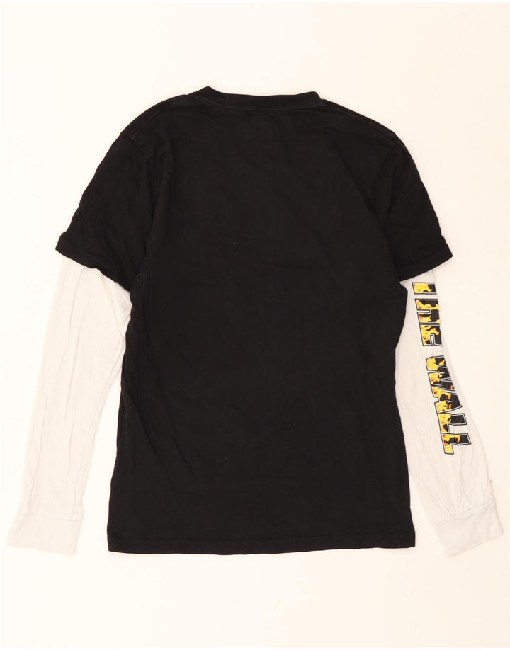 Топ с рисунком для мальчиков VANS, длинный рукав, 13–14 лет, размер XL, черный с цветными блоками