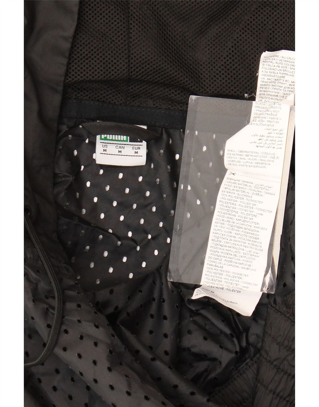 Мужская спортивная куртка с капюшоном и графикой PUMA, средний черный полиэстер