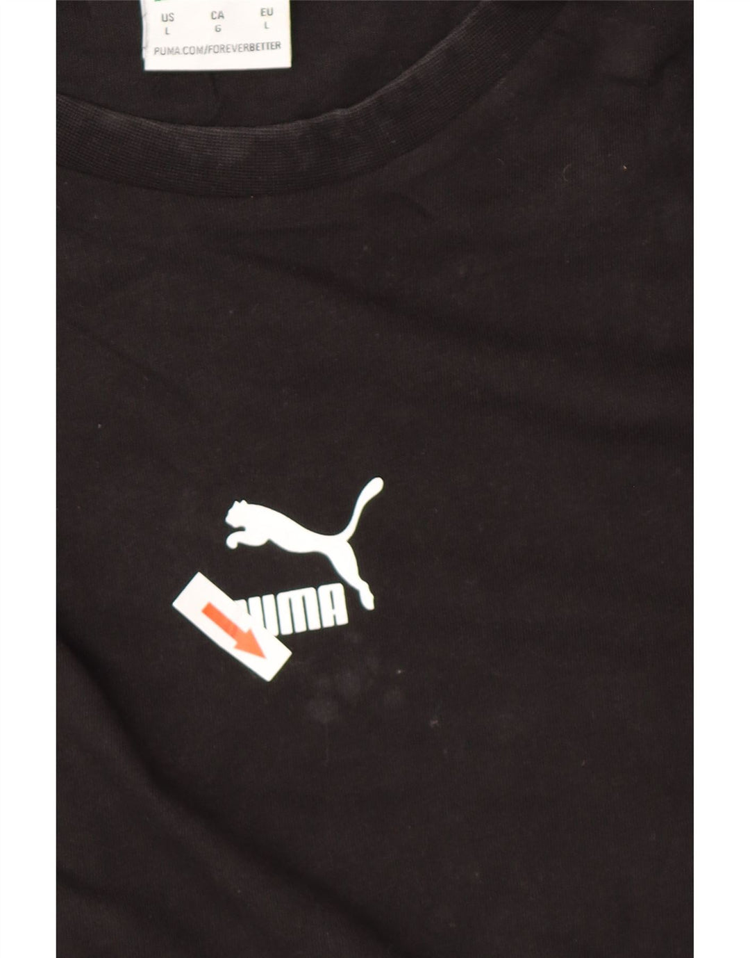 Мужская футболка с рисунком Puma, большой черный хлопок