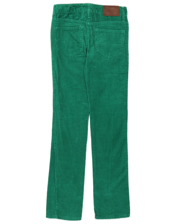 Женские вельветовые брюки узкого кроя Polo Ralph Lauren UK 8, маленькие W26 L28, зеленые