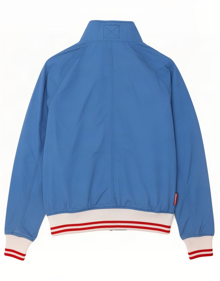 Мужская куртка-бомбер Superdry UK 38, средний синий цвет, хлопок с цветными блоками