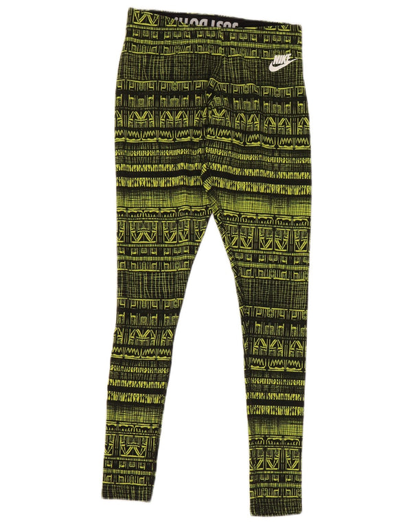 Женские леггинсы с абстрактным узором Nike UK 6 XS, желтые хлопковые