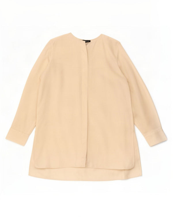 Massimo Dutti Женское платье-рубашка оверсайз EU 38 Small Off White Cupro