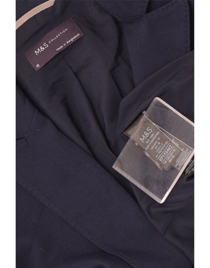 Женский пиджак на 1 пуговице Marks & Spencer UK 10, маленький темно-синий