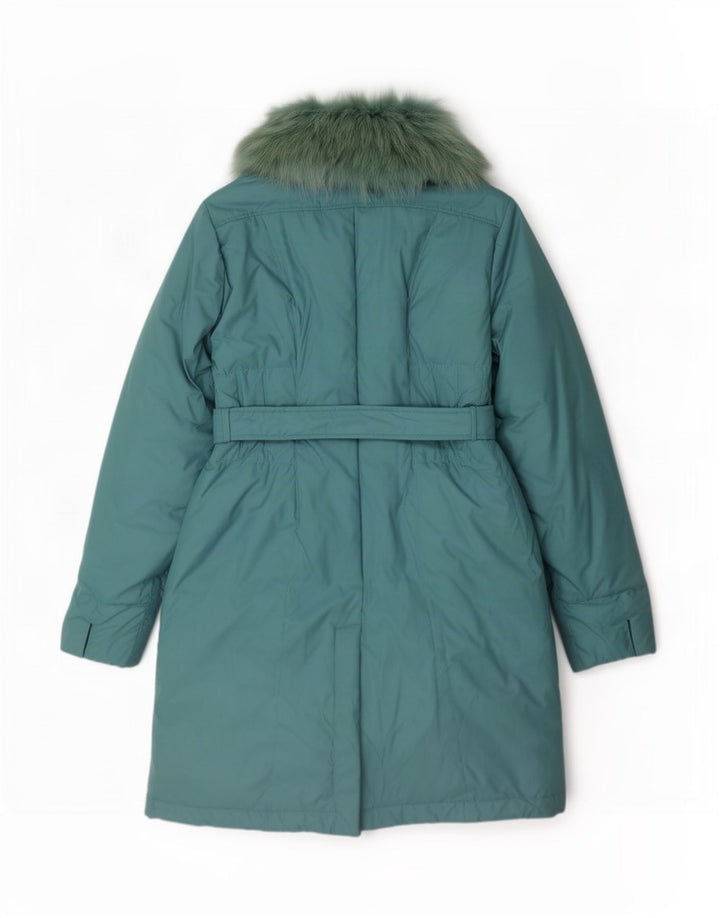 Trussardi Женское стеганое пальто IT 48 XL Бирюзовый Полиэстер