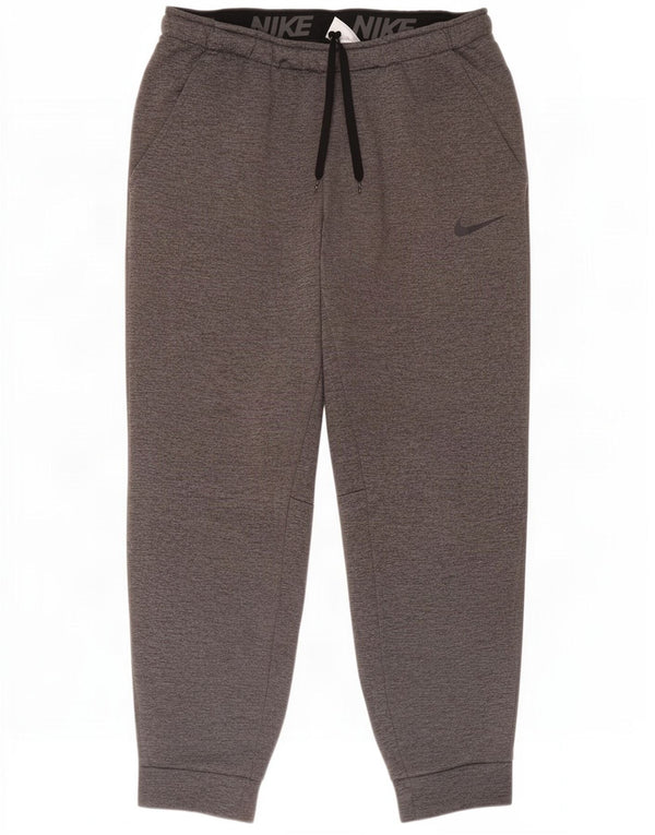 Мужские спортивные брюки Nike Therma-Fit, джоггеры, большой размер, серый хлопок