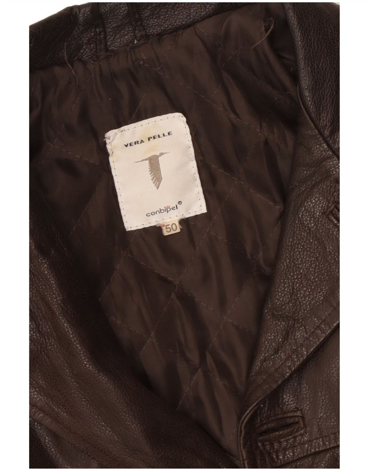 Мужская кожаная куртка Conbipel IT 50, большая коричневая кожа