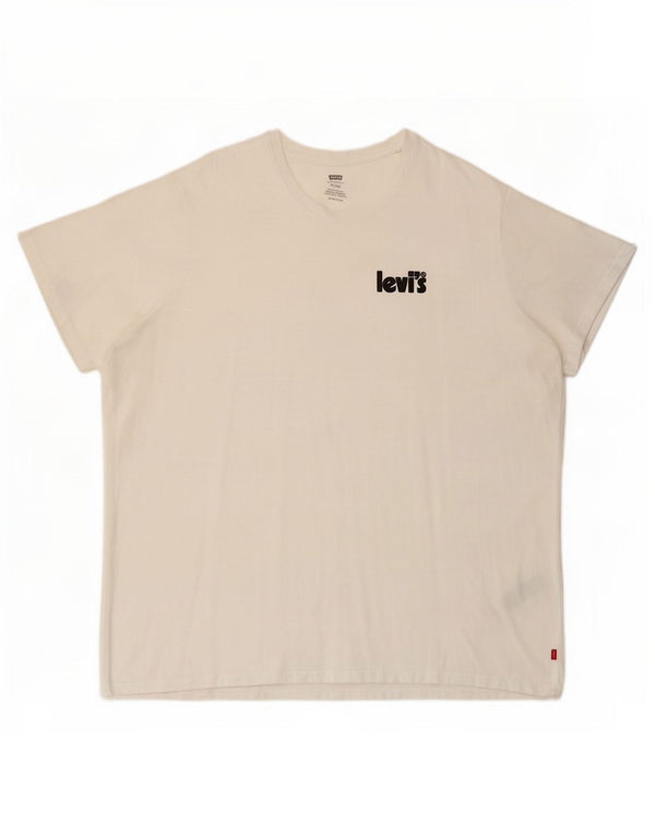Мужская футболка свободного кроя Levi's, топ 2XL, белый хлопок