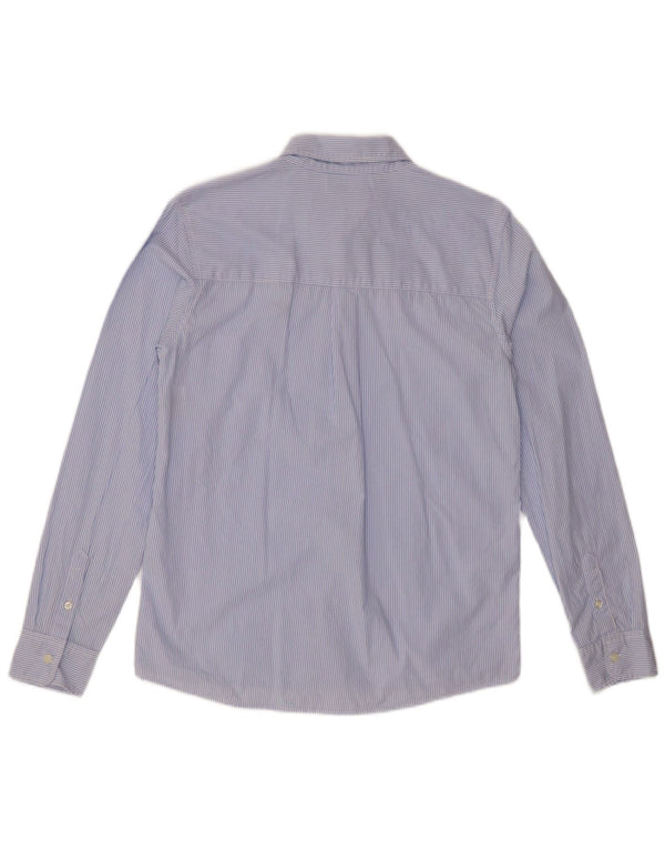 Рубашка BENETTON для мальчиков 13-14 лет, размер 3XL, синяя хлопковая полоска