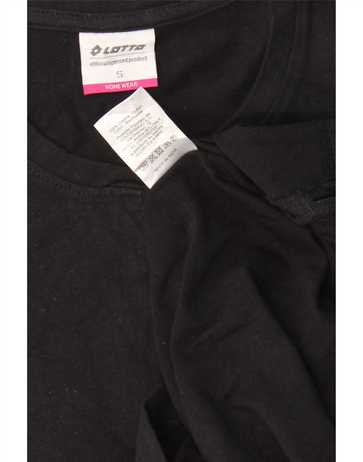 Женский топ Lotto с длинным рукавом UK 10, маленький черный хлопок