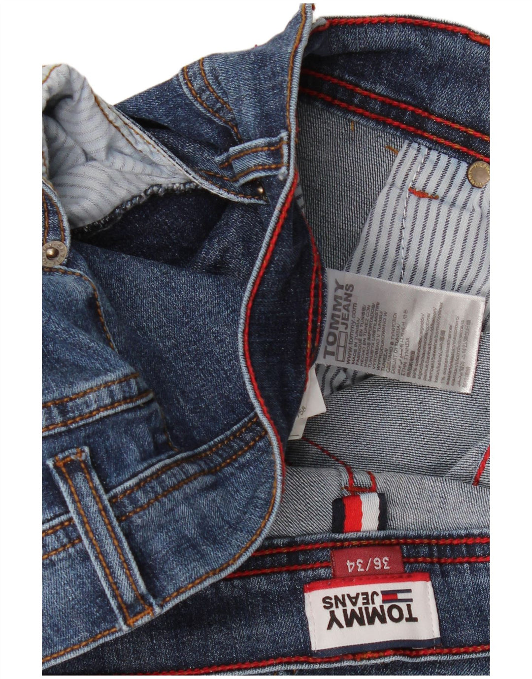 Женские прямые джинсы Tommy Hilfiger W36 L28 синие, хлопок