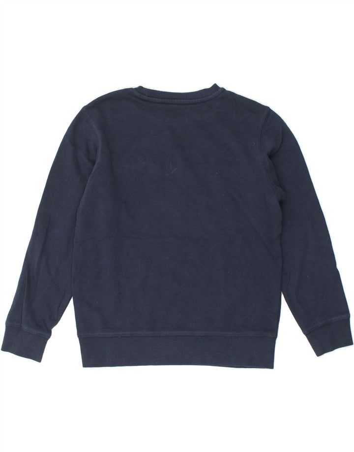 CHAMPION Womens Graphic Sweatshirt Jumper UK 14 Medium Navy Blue Cotton | Vintage Champion | Thrift | Second-Hand Champion | Used Clothing | Messina Hembry 