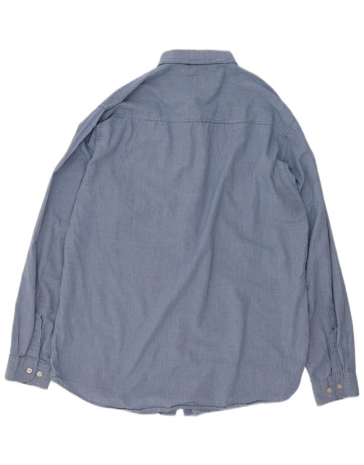 Мужская рубашка Levi's XL, синяя, хлопковая в мелкую клетку