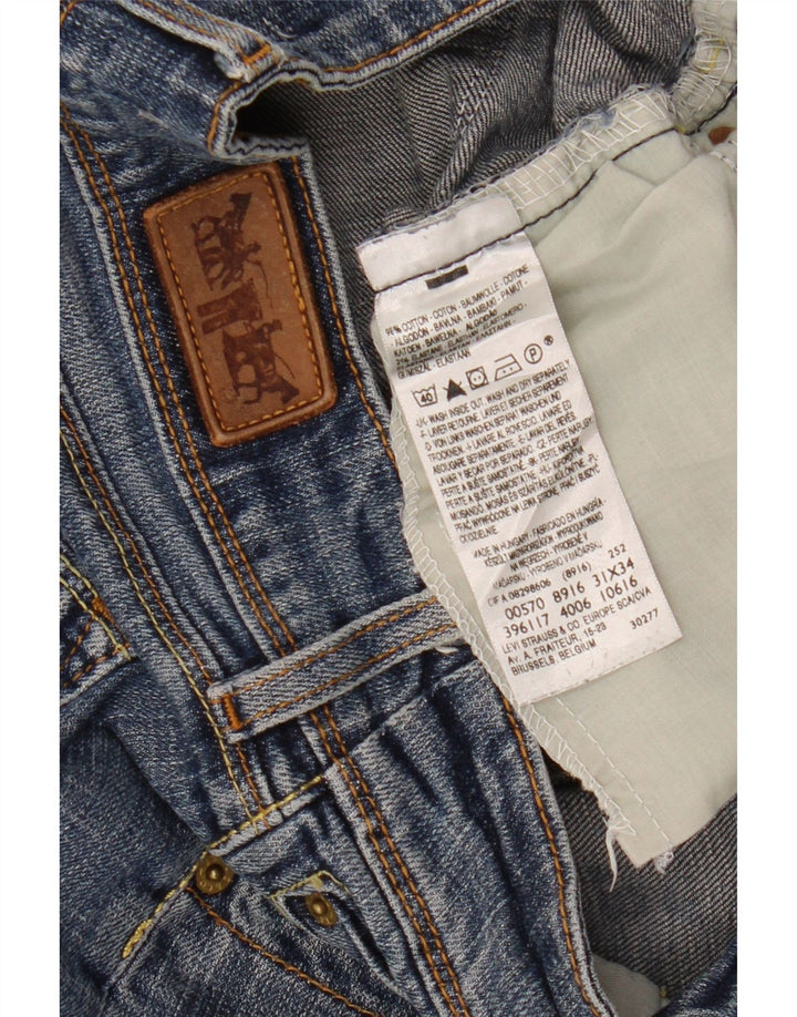 LEVI'S Womens 570 Straight Jeans W31 L28 Blue Cotton