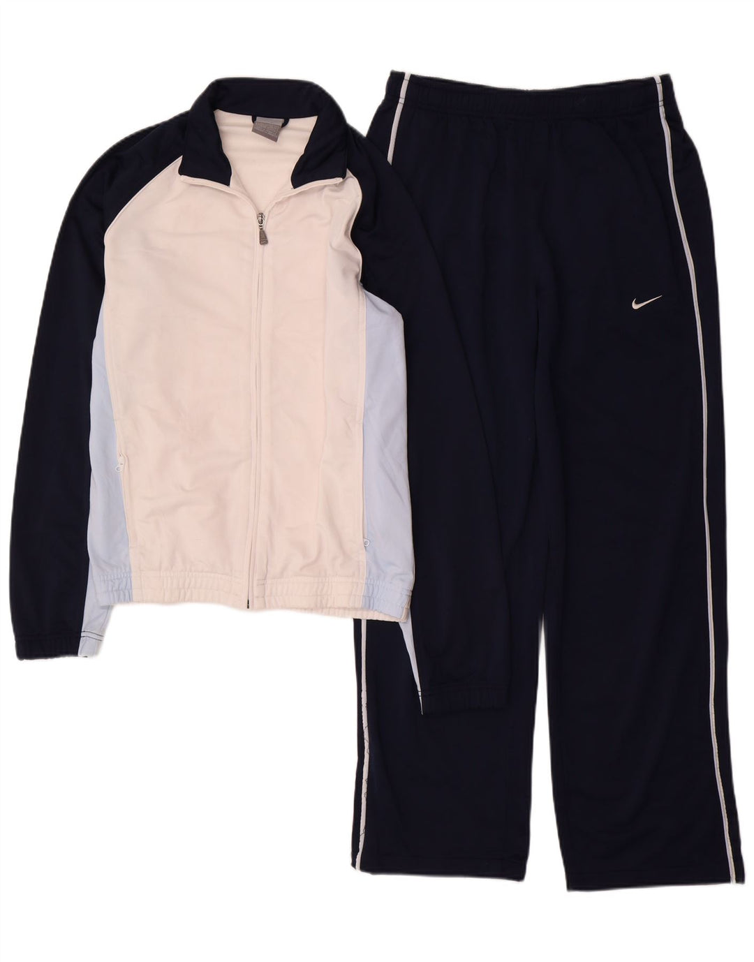 NIKE Mens Full Tracksuit Small  Navy Blue Colourblock Polyester
