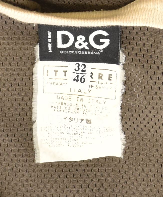DOLCE & GABBANA Женский жилет приталенного кроя IT 46 Большой цвет хаки, полиэстер