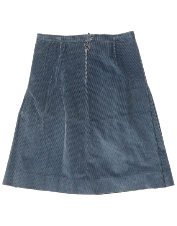 ВИНТАЖНАЯ женская вельветовая юбка W34, большая синяя