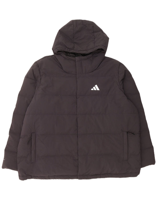 Мужская утепленная куртка Adidas с капюшоном UK 46 3XL Черный полиэстер