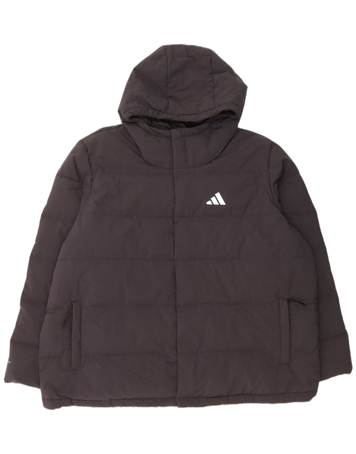 Мужская утепленная куртка Adidas с капюшоном UK 46 3XL Черный полиэстер