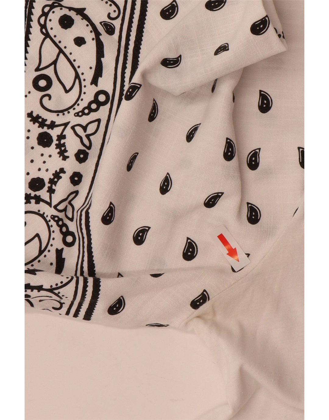 Женская блузка ZARA Top UK 14, средний белый с пейсли