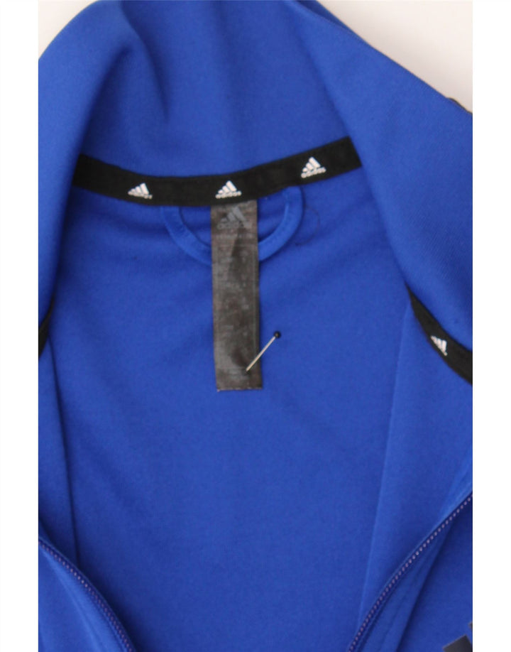 ADIDAS Mens Aeroready Tracksuit Top Jacket UK 36/38 Small Blue Polyester Vintage Adidas and Second-Hand Adidas from Messina Hembry 
