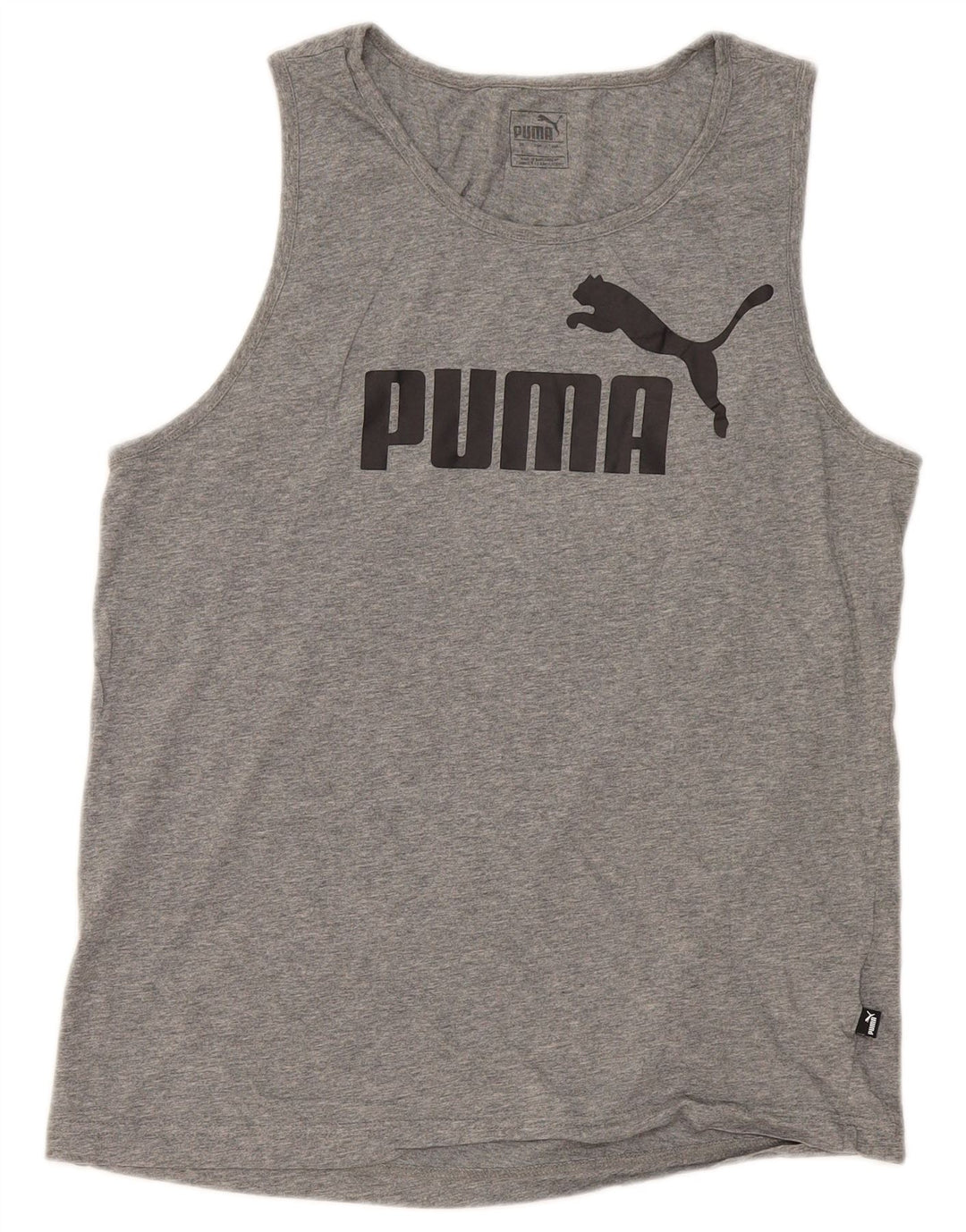 Мужской жилет с рисунком Puma, большой серый хлопок