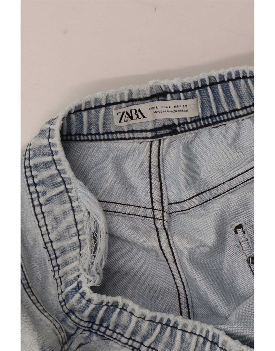 Женские джинсовые шорты Zara большие W32 синие