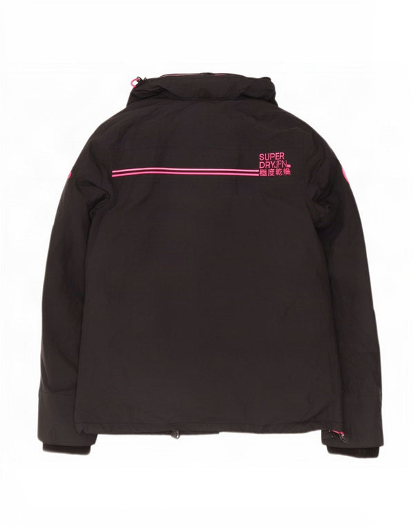 Женская ветровка с графическим рисунком Superdry UK 16, большая черная