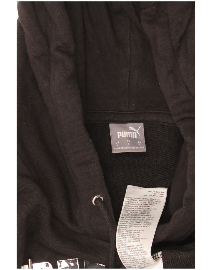 Женский джемпер с капюшоном PUMA UK 16, большой, черный, хлопок