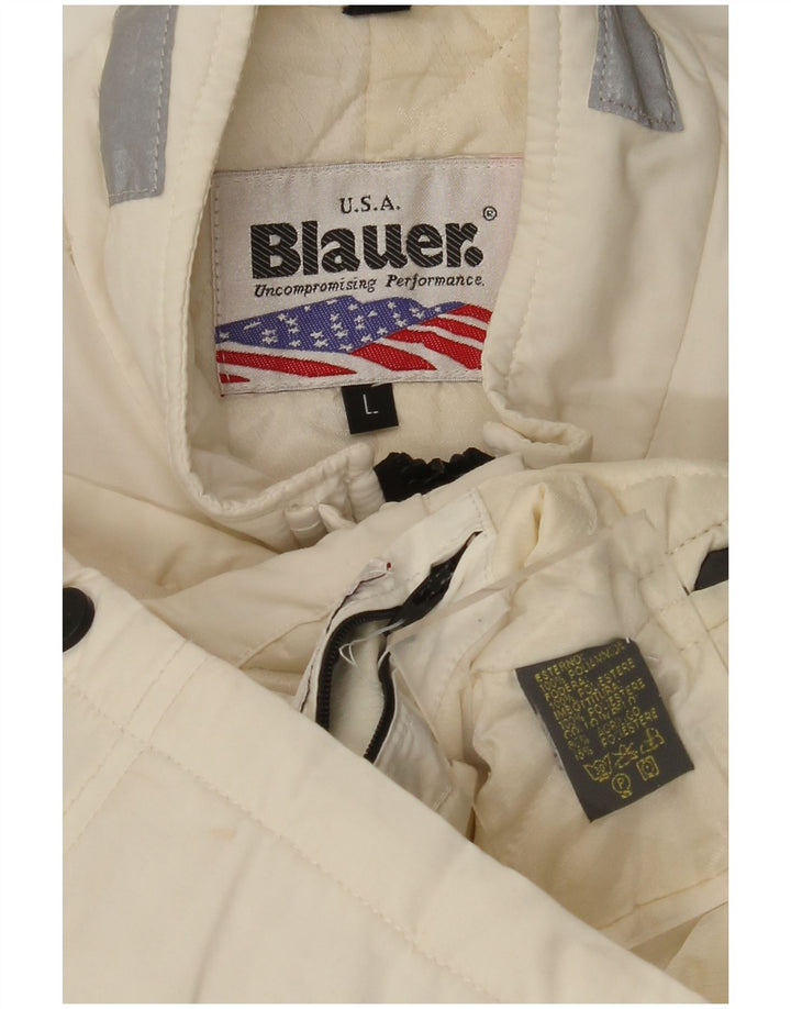 Женская куртка в стиле милитари BLAUER UK 14, большой белый полиамид