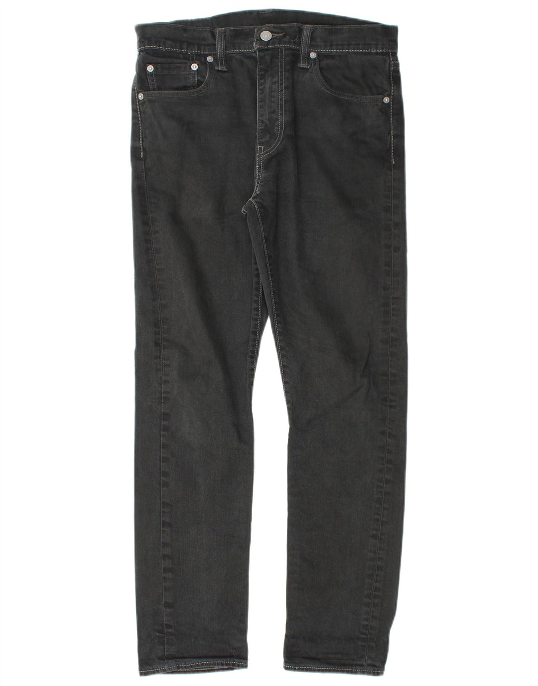 Мужские прямые джинсы LEVI'S 522 W30 L28, черный хлопок