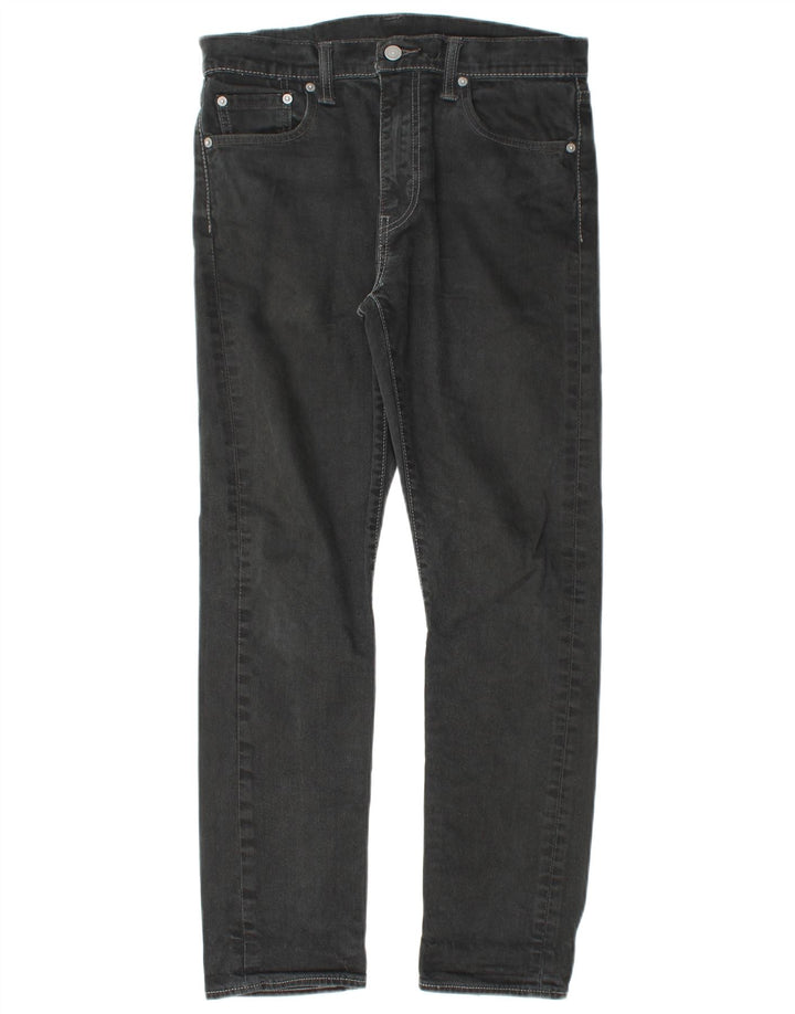 Мужские прямые джинсы LEVI'S 522 W30 L28, черный хлопок