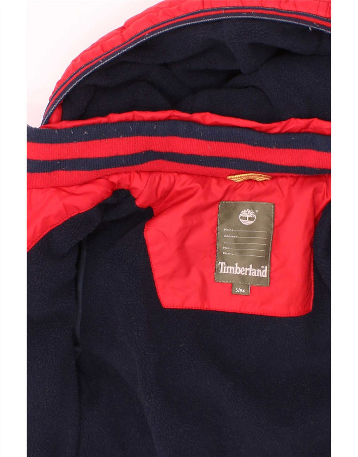 Утепленная куртка Timberland для мальчиков с капюшоном 2-3 года, красный полиэстер