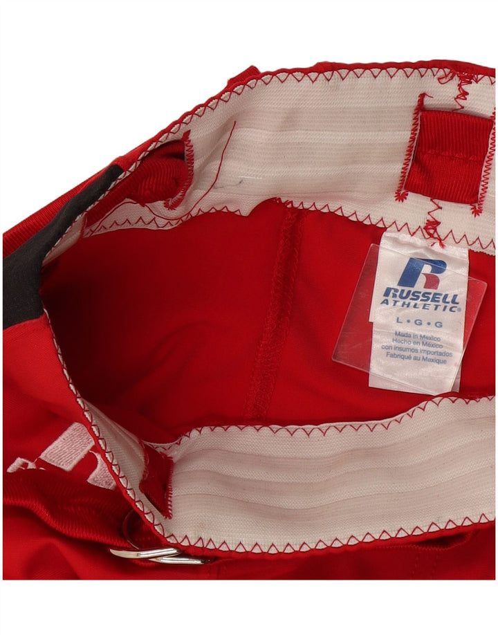 Мужские спортивные шорты-бермуды Russell Athletic, большие красные нейлоновые цветные блоки