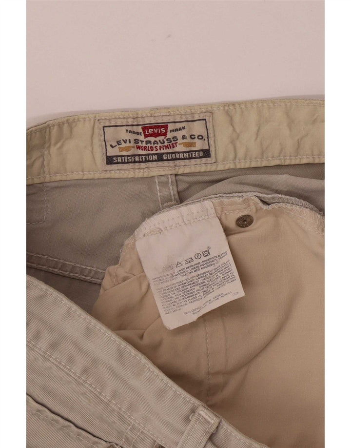 Мужские джинсовые шорты Levi's стандартного размера, большие W33, бежевый хлопок