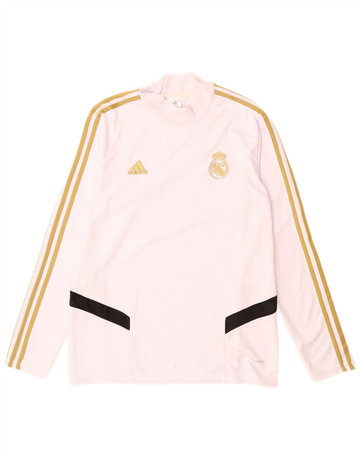 Мужская футболка Adidas Real Madrid с длинным рукавом XL из белого полиэстера