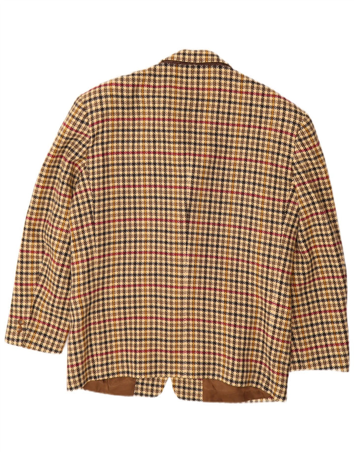 BYBLOS Мужской пиджак на 2 пуговицах IT 52 XL Бежевый, шерсть с узором «гусиные лапки»