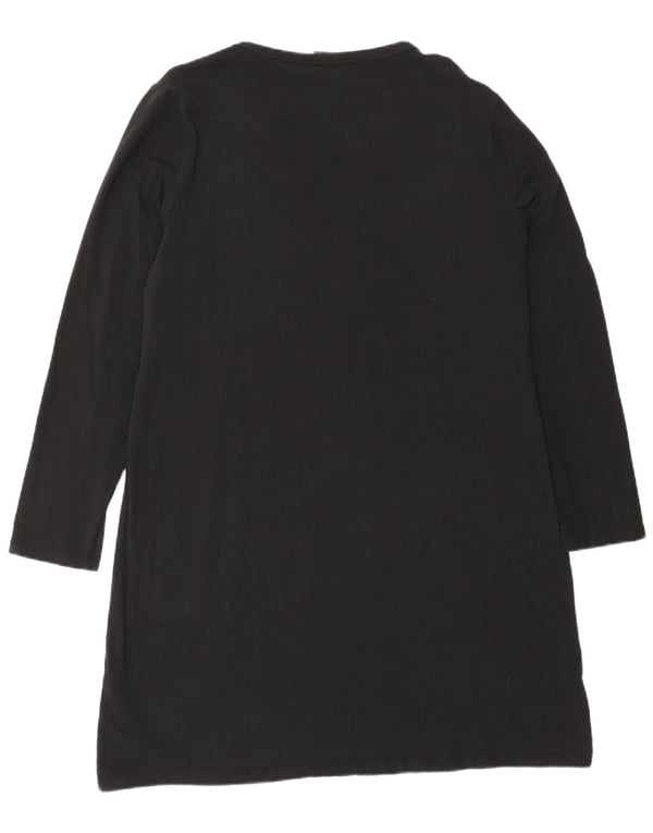 Женское платье-футболка с длинным рукавом Dkny, Великобритания, 18 XL, черный хлопок