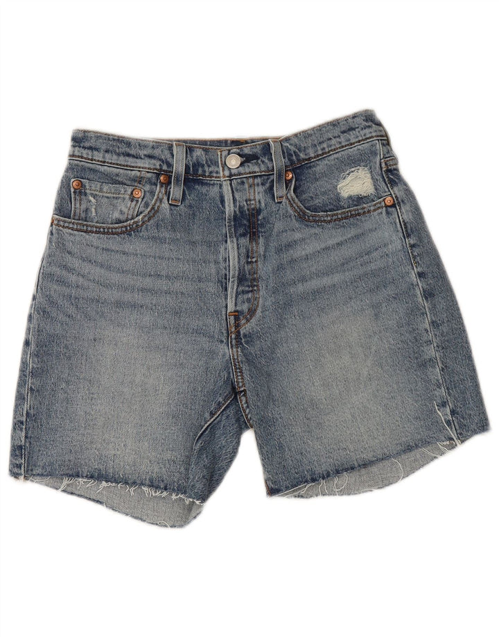 Женские джинсовые шорты Levi's 501 W27, маленькие синие, хлопок