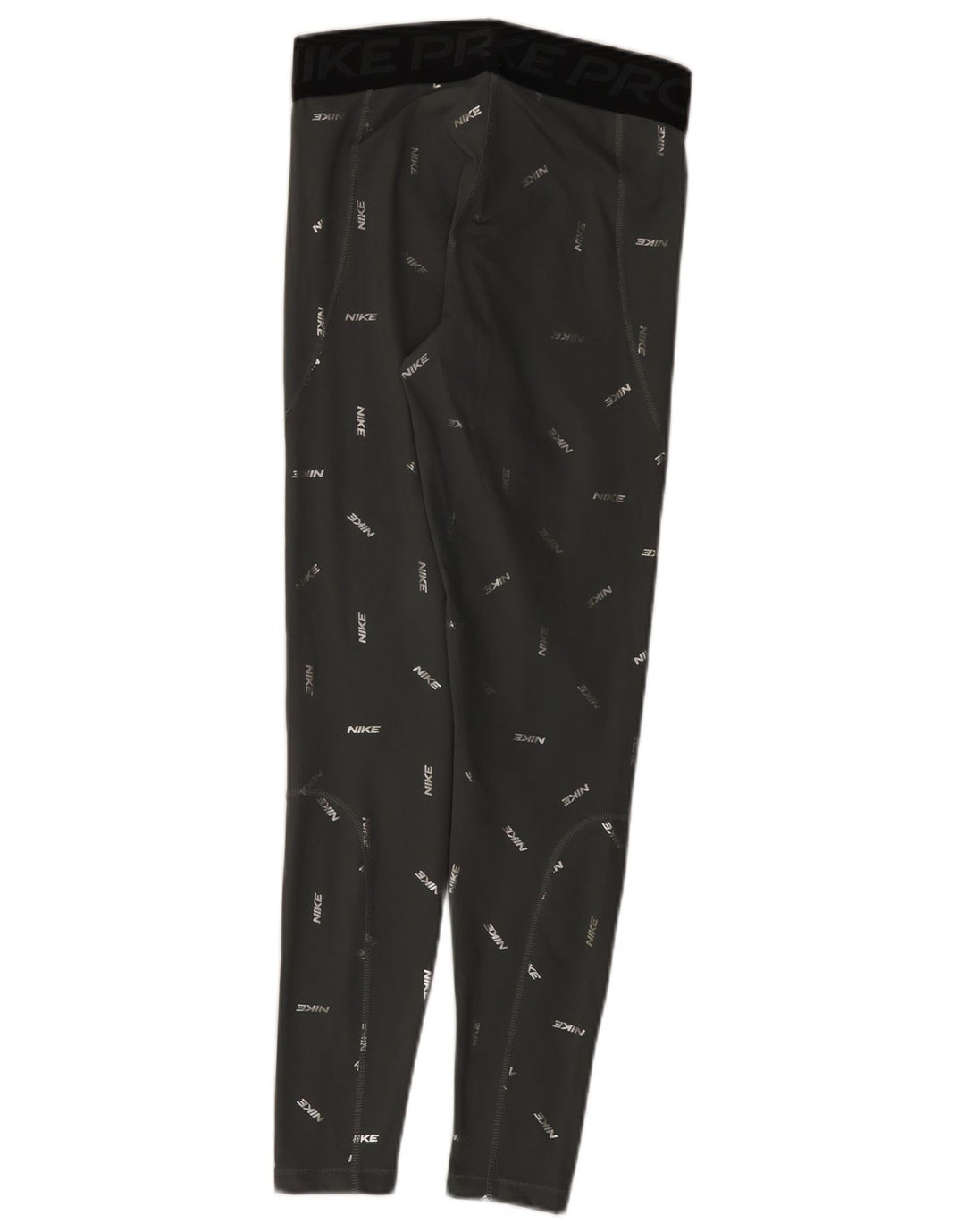 Женские леггинсы с рисунком Nike Dri Fit UK 12, средний серый полиэстер