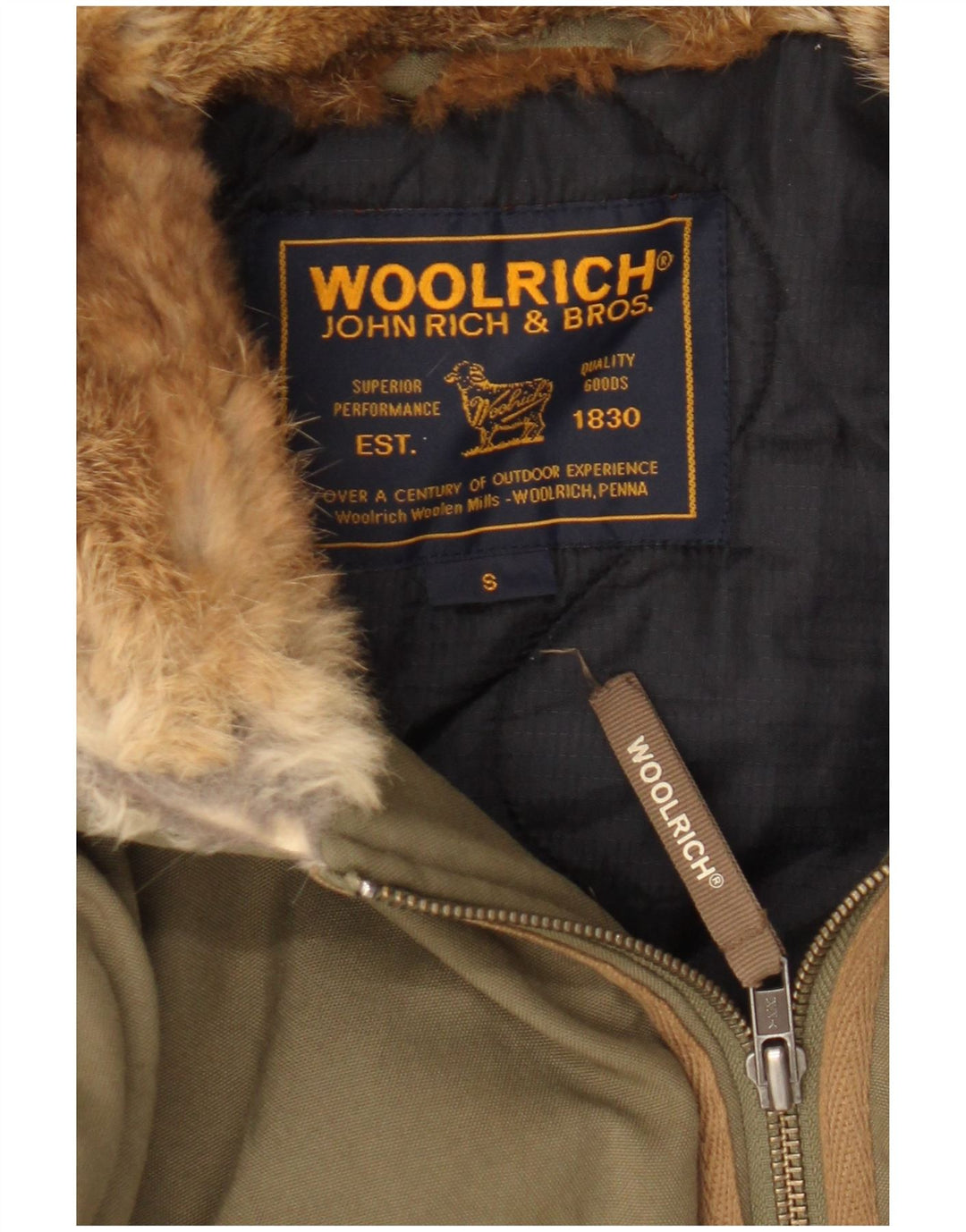 Женский утепленный жилет Woolrich в стиле милитари, Великобритания, 10 маленьких размеров, зеленый нейлон