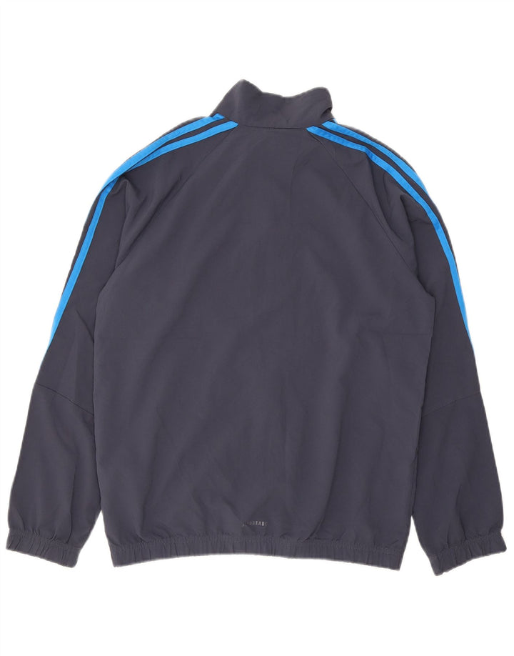 Спортивный костюм Adidas Aeroready для мальчиков, верхняя куртка 11–12 лет, темно-синий полиэстер