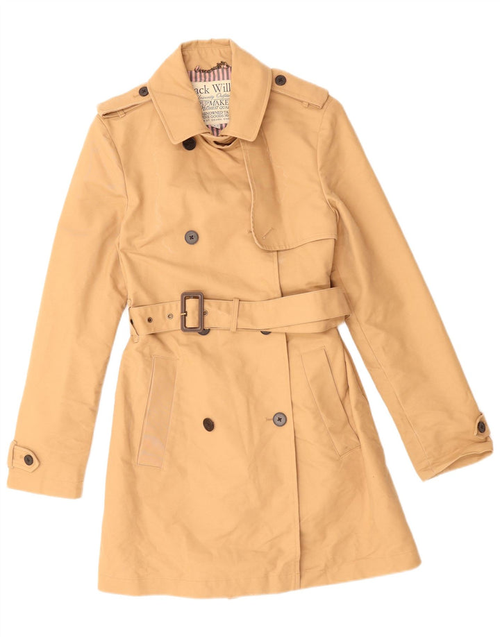 Женский тренч JACK WILLS UK 10, маленький, бежевый, хлопок