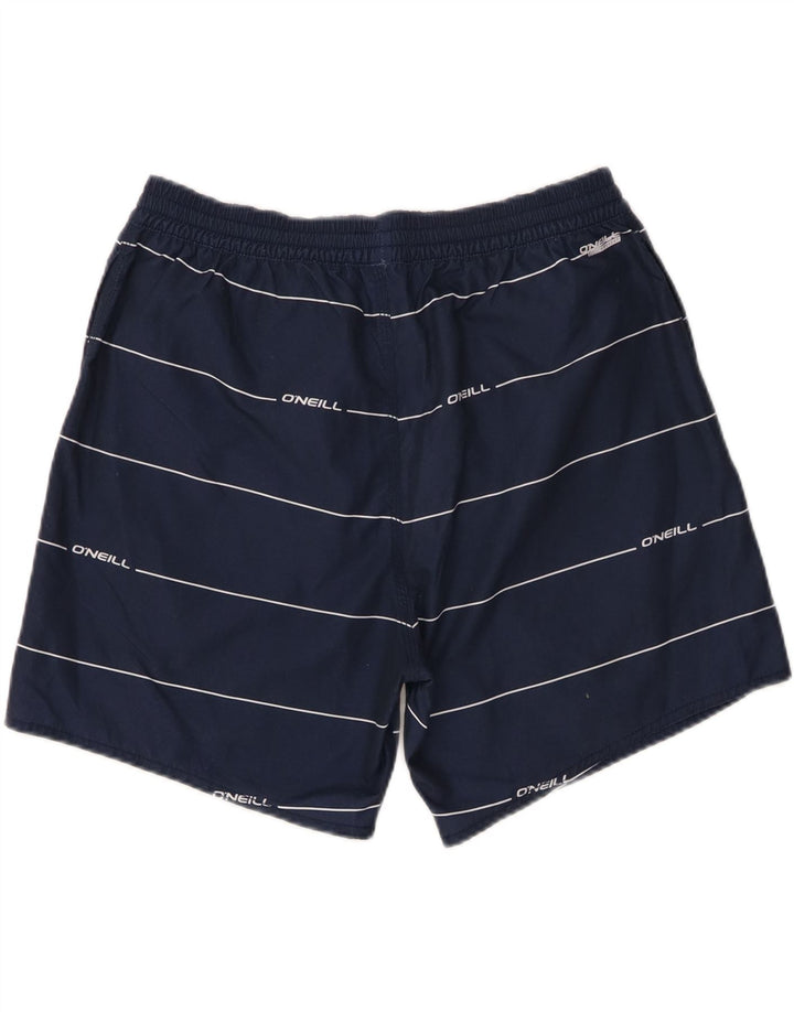 O'NEAL Mens Swimming Shorts Large  Navy Blue Striped Polyester Vintage O'Neal and Second-Hand O'Neal from Messina Hembry 